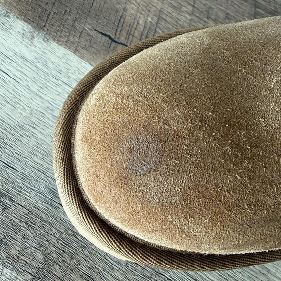 UGG Authentic Classic Twin Seam New Heights Chestnut Suede Platform Zipper Sz 6 - Picture 14 of 15